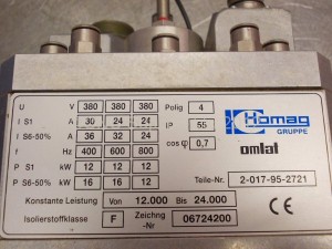 Homag water cooled spindle
